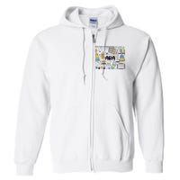 Aba Applied Behavior Analysis Bcba Behavior Analyst Autism Full Zip Hoodie