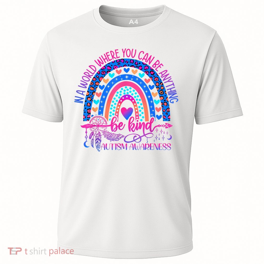 Autism Awareness Be Kind Leopard Rainbow Choose Kindness Cooling Performance Crew T-Shirt