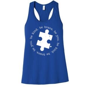 Autism Awareness Be You Quote Women's Racerback Tank