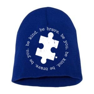 Autism Awareness Be You Quote Short Acrylic Beanie