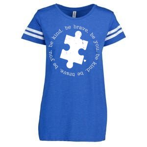 Autism Awareness Be You Quote Enza Ladies Jersey Football T-Shirt