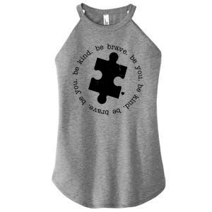 Autism Awareness Be You Quote Women's Perfect Tri Rocker Tank