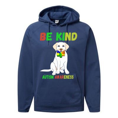 Autism Awareness Be Kind Cute Gift Performance Fleece Hoodie