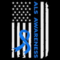 Als Awareness Blue Ribbon American Flag Cooling Performance Crew T-Shirt