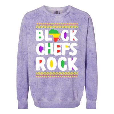 African American Black Chefs Rock Juneteenth Gift Colorblast Crewneck Sweatshirt