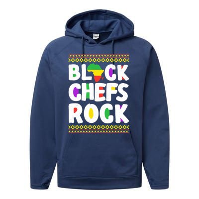 African American Black Chefs Rock Juneteenth Gift Performance Fleece Hoodie