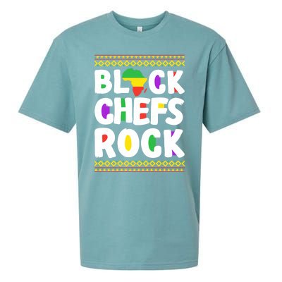 African American Black Chefs Rock Juneteenth Gift Sueded Cloud Jersey T-Shirt