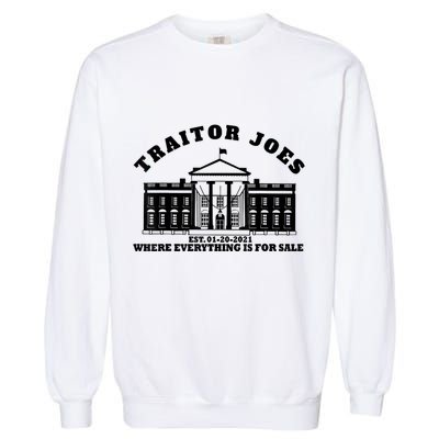 AntiBiden Anti Biden Couldn’t Run Shit Funny Joe Biden Traitor Joe Meme Garment-Dyed Sweatshirt