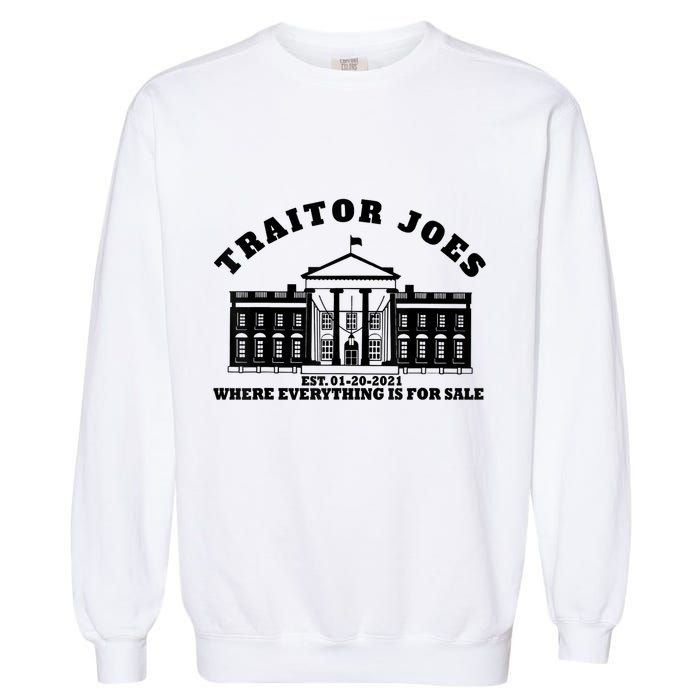 AntiBiden Anti Biden Couldn’t Run Shit Funny Joe Biden Traitor Joe Meme Garment-Dyed Sweatshirt
