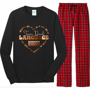 Afro African Black History Month Team Dual Language School Cool Gift Long Sleeve Pajama Set