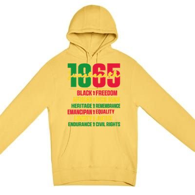 African American Black History 1865 Celebrating Junenth Funny Gift Premium Pullover Hoodie