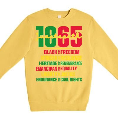 African American Black History 1865 Celebrating Junenth Funny Gift Premium Crewneck Sweatshirt