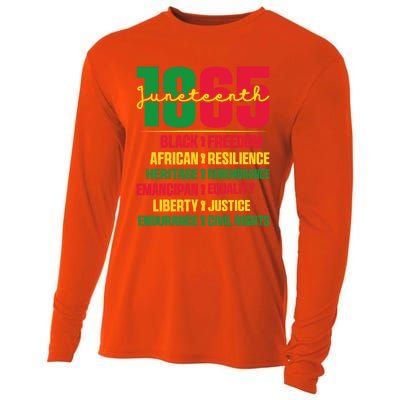 African American Black History 1865 Celebrating Junenth Funny Gift Cooling Performance Long Sleeve Crew