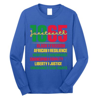 African American Black History 1865 Celebrating Junenth Funny Gift Long Sleeve Shirt