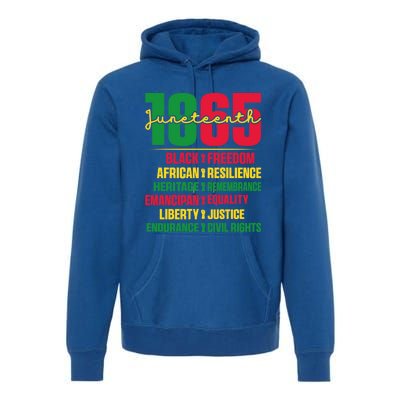 African American Black History 1865 Celebrating Junenth Funny Gift Premium Hoodie