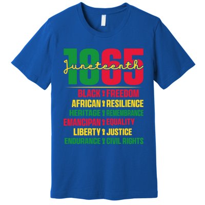 African American Black History 1865 Celebrating Junenth Funny Gift Premium T-Shirt