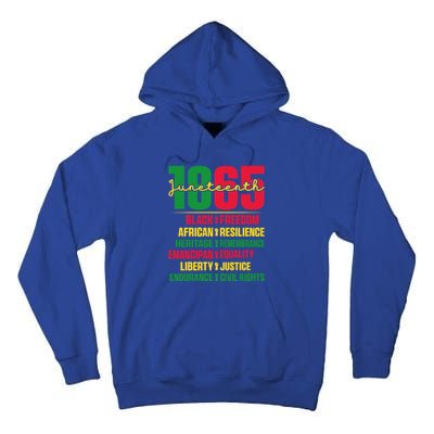 African American Black History 1865 Celebrating Junenth Funny Gift Tall Hoodie