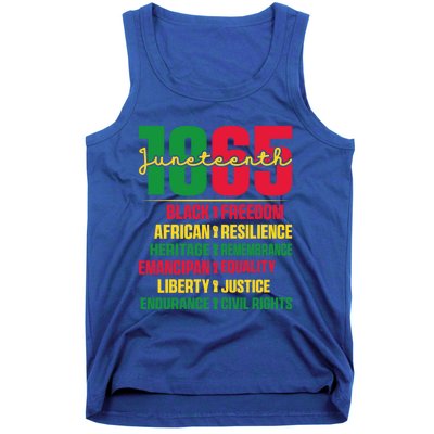 African American Black History 1865 Celebrating Junenth Funny Gift Tank Top