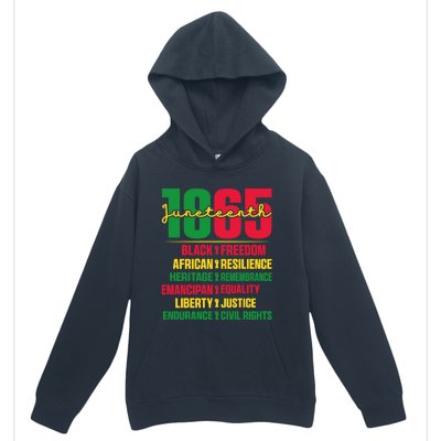 African American Black History 1865 Celebrating Junenth Funny Gift Urban Pullover Hoodie