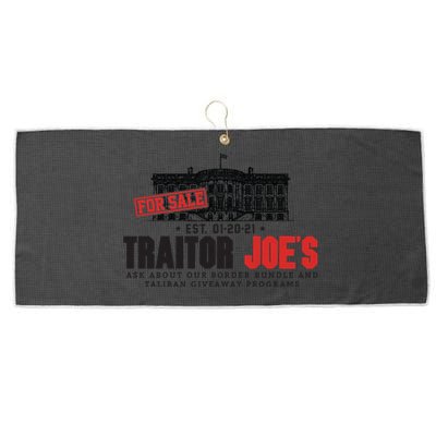 AntiBiden Anti Biden Joe's Border Crisis Funny Joe Biden Traitor Joe Meme Large Microfiber Waffle Golf Towel