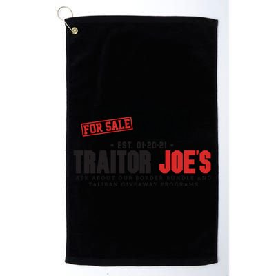 AntiBiden Anti Biden Joe's Border Crisis Funny Joe Biden Traitor Joe Meme Platinum Collection Golf Towel