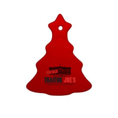 AntiBiden Anti Biden Joe's Border Crisis Funny Joe Biden Traitor Joe Meme Ceramic Tree Ornament