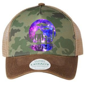 Alien And Bigfoot Full Moon Sasquatch Ufo Legacy Tie Dye Trucker Hat