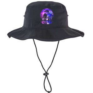 Alien And Bigfoot Full Moon Sasquatch Ufo Legacy Cool Fit Booney Bucket Hat