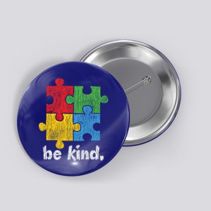 Autism Awareness Be Kind Autistic Awareness Kindness Funny Gift Button