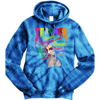 African American Black History Juneteenth Teacher Cool Gift Tie Dye Hoodie