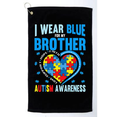 Autism Awareness Brother funny support Platinum Collection Golf Towel