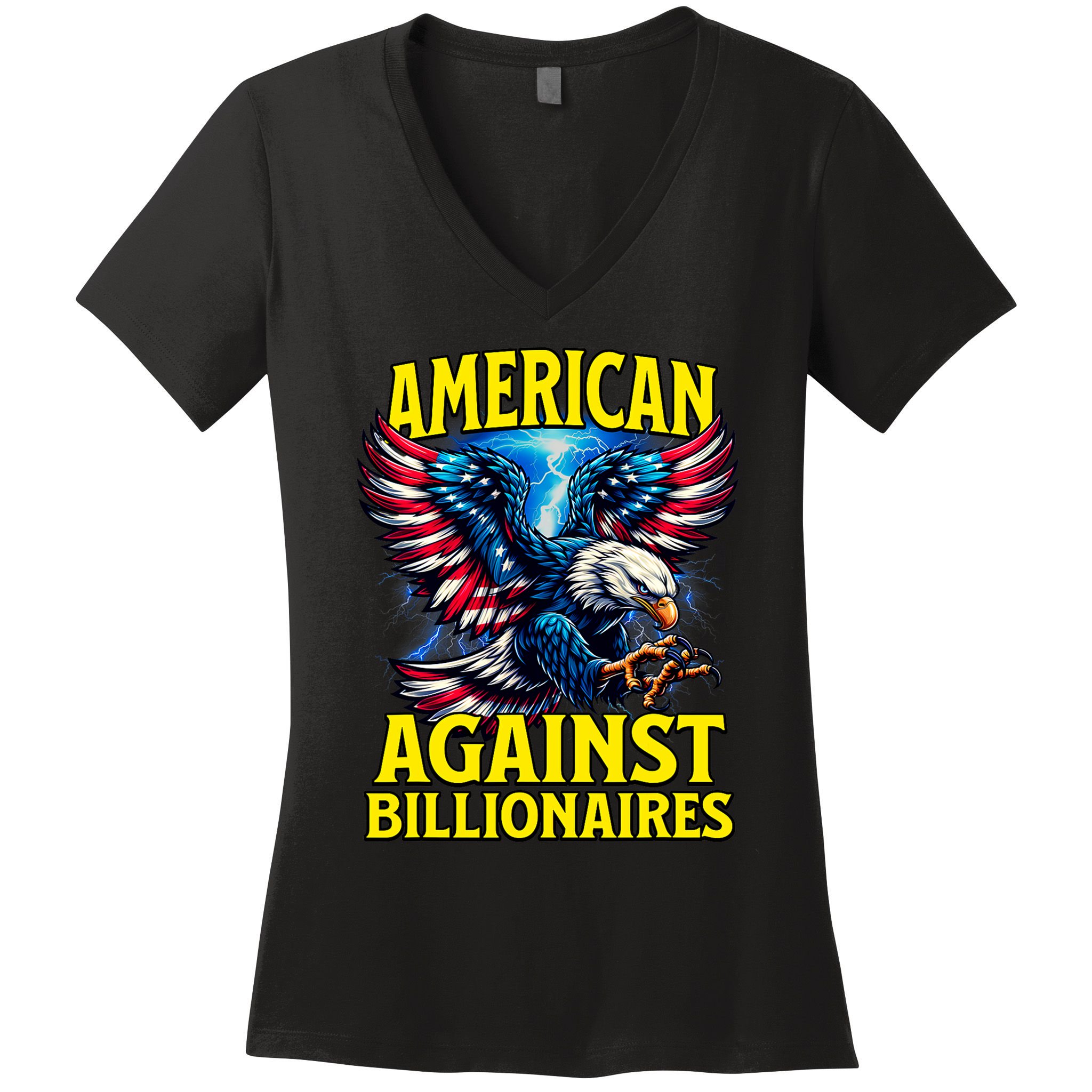 American Against Billionaires Women's V-Neck T-Shirt