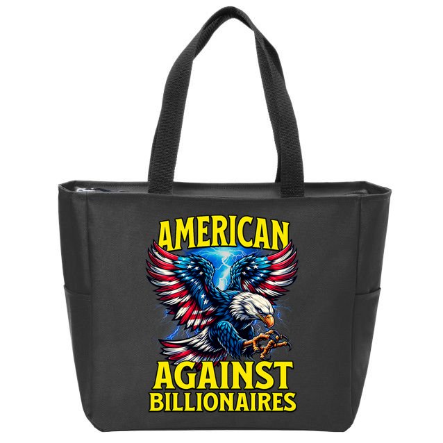American Against Billionaires Zip Tote Bag