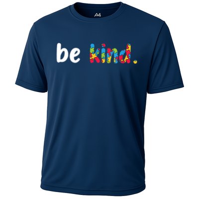 Autism Awareness Be Kind Colorful Puzzle Pieces Performance Shirt