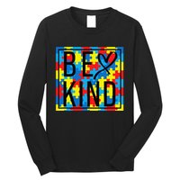 Autism Awareness Be Kind Kindness Puzzle Ribbon Heart Long Sleeve Shirt