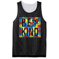 Autism Awareness Be Kind Kindness Puzzle Ribbon Heart Mesh Reversible Basketball Jersey Tank