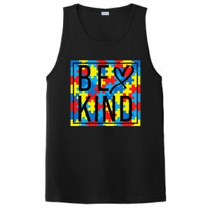 Autism Awareness Be Kind Kindness Puzzle Ribbon Heart PosiCharge Competitor Tank