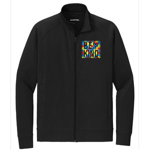 Autism Awareness Be Kind Kindness Puzzle Ribbon Heart Stretch Full-Zip Cadet Jacket