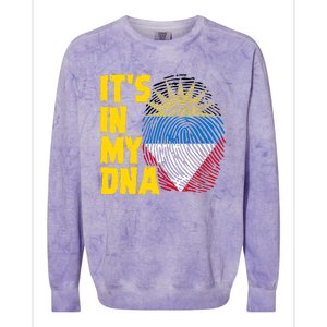 Antigua And Barbuda Dna Roots Antiguan Barbudan Flag Colorblast Crewneck Sweatshirt