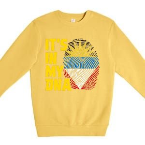 Antigua And Barbuda Dna Roots Antiguan Barbudan Flag Premium Crewneck Sweatshirt