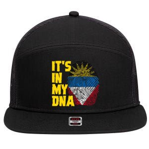 Antigua And Barbuda Dna Roots Antiguan Barbudan Flag 7 Panel Mesh Trucker Snapback Hat