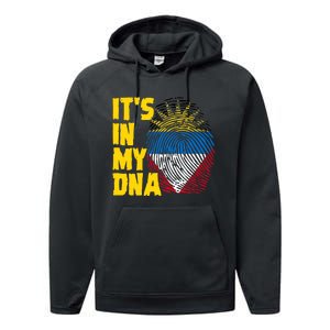 Antigua And Barbuda Dna Roots Antiguan Barbudan Flag Performance Fleece Hoodie