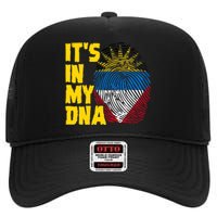 Antigua And Barbuda Dna Roots Antiguan Barbudan Flag High Crown Mesh Back Trucker Hat