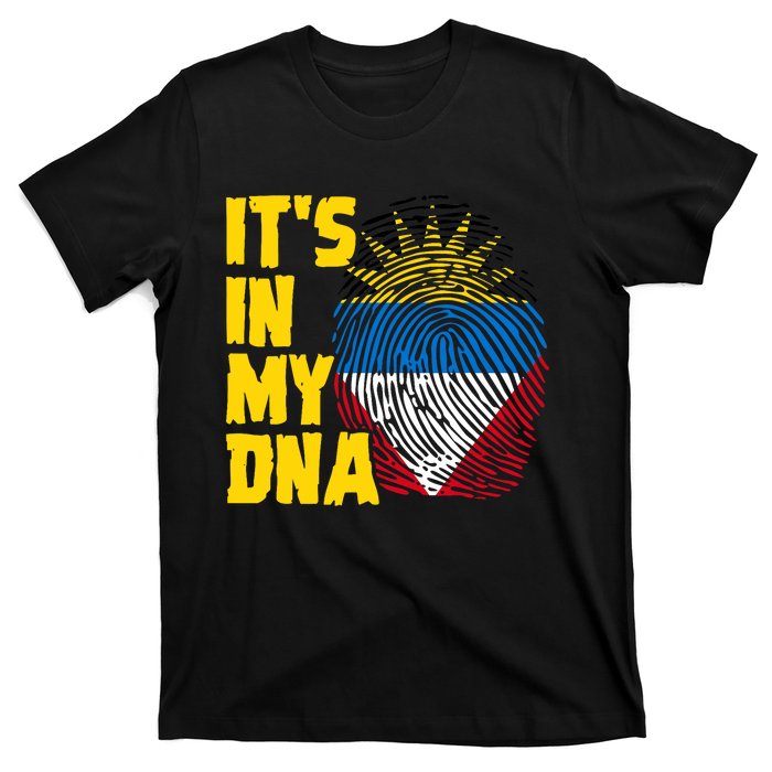 Antigua And Barbuda Dna Roots Antiguan Barbudan Flag T-Shirt