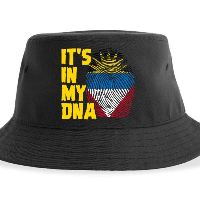 Antigua And Barbuda Dna Roots Antiguan Barbudan Flag Sustainable Bucket Hat