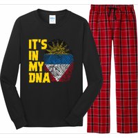 Antigua And Barbuda Dna Roots Antiguan Barbudan Flag Long Sleeve Pajama Set