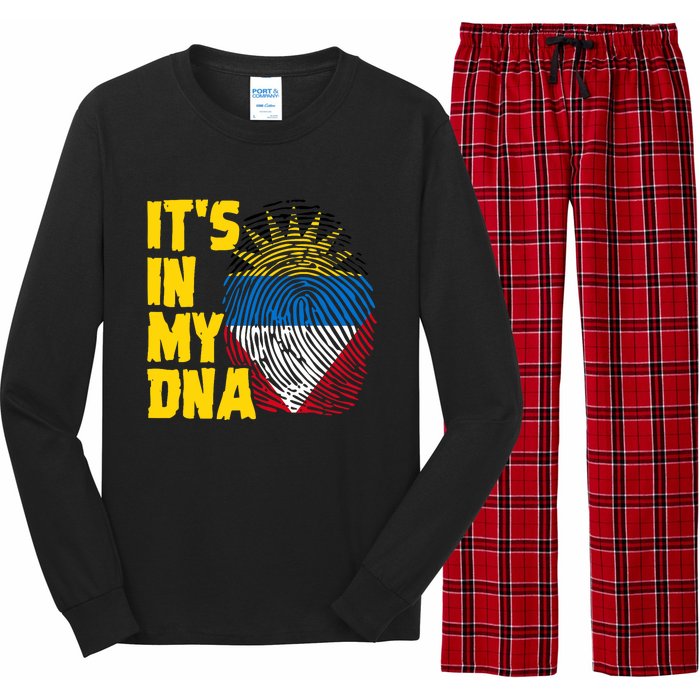 Antigua And Barbuda Dna Roots Antiguan Barbudan Flag Long Sleeve Pajama Set