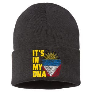 Antigua And Barbuda Dna Roots Antiguan Barbudan Flag Sustainable Knit Beanie