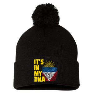 Antigua And Barbuda Dna Roots Antiguan Barbudan Flag Pom Pom 12in Knit Beanie