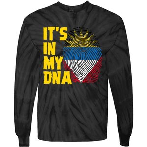 Antigua And Barbuda Dna Roots Antiguan Barbudan Flag Tie-Dye Long Sleeve Shirt